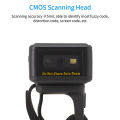 Barcode Scanner 1D/2D/QR Barcode Portable Finger Handheld Wearable Ring Code Reader Support for Windows PC Computers Supermarket Library Express Company Warehouse. 