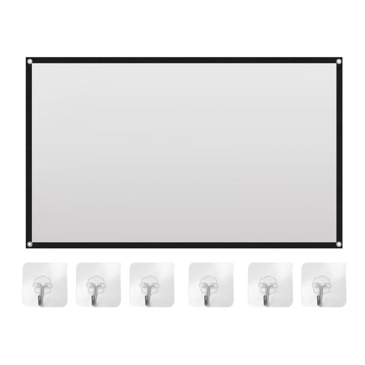 Home Projector Screen Creases Projector Screen for Home Theater White Foldable Anti-Crease (72Inch ...