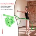 2m Gym Dance Ribbons Rhythmic Equipment Gymnastics Rainbow Stick Twirler Art Ballet Streamer for Kids. 