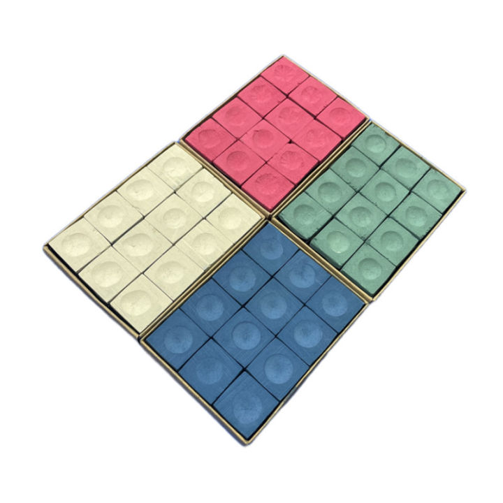 FG 12PCS Billiards Cue Chalk Billiard Supplies
