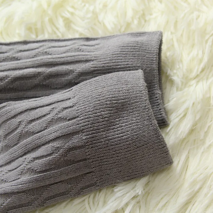 Women's%20Long%20Socks%20Knee%20High%20Boots%20Korean%20Warm%20Winter%20Japanese%20Style%20White%20Slouch%20Hot%20Wool%20Black%20For%20Girls%207/8%20Over%20The%20Fashion%20-%20Image%205