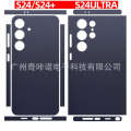 Lambskin Texture Samsung S24 Ultra Plain Leather Compatible with Frame S23+ Color Changing Film 24 Phone Back Sticker. 