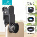 DoomHot Phone Camera Lens Smartphone Mobile Phone Lenses Cell Phone Lens Wide Angle Micro Camera 2 IN 1 Clip Lens Professional Universal Clip Phone Lens for iPhone Huawei Xiaomi Samsung Other Smartphones. 