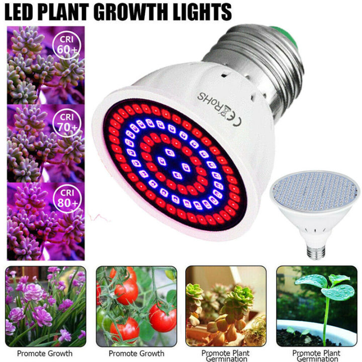 E27 5W 6W 8W 48/60/80LED Grow Lamp Plant Light Full Spectrum Growing Hydroponic Red, Blue, White ,Warm White 2835SMD Flower Bulb For Growth Garden Greehouse