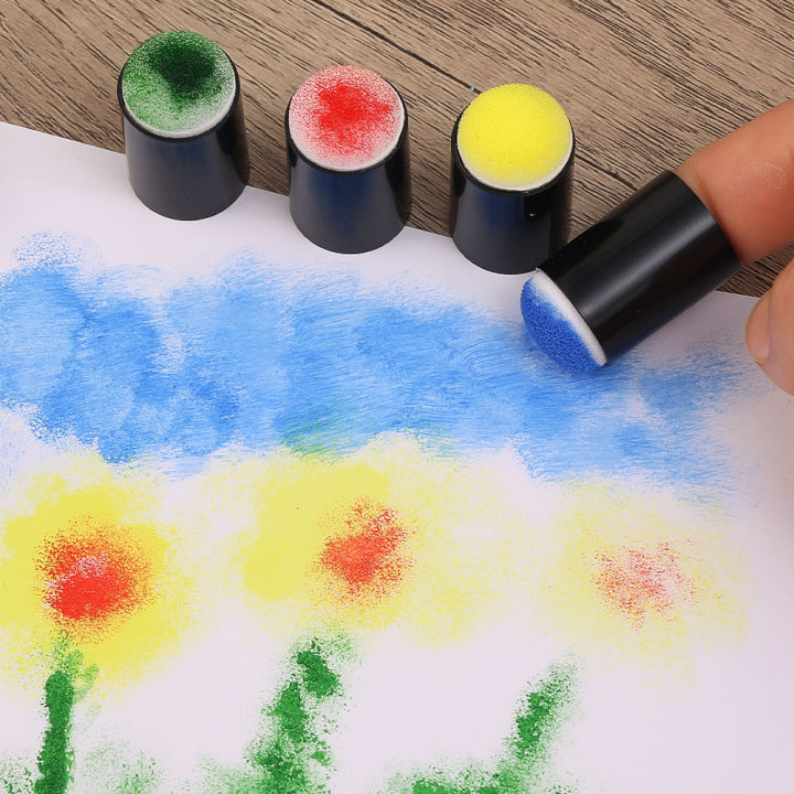 10pcs%20Sponge%20Finger%20Daubers%20Foam%20Painting%20Ink%20Pad%20Stamping%20Brush%20Scrapbooking%20Drawing%20Painting%20Art%20Crafts%20-%20Image%203