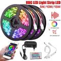 2835 RGB LED Strip Light With Power Adapter 300 LEDs/5m DC 12V High Lumen Flexible LED Diode Tape Ribbon Lamp 24 Key IR Remote 5M USB LED Light Strip Background Lighting RGB Backlight Remote Controller Lighting With Warranty 2M/5M. 