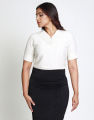 Spring & Summer V-Neck Blouse with Pintucks. 