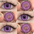 👍 UYAAI 1Pair Purple Colored Contact Lenses For Eyes Natural Yearly Makeup Fashion Purple Series Party New Style Gloss Eyes Violet. 