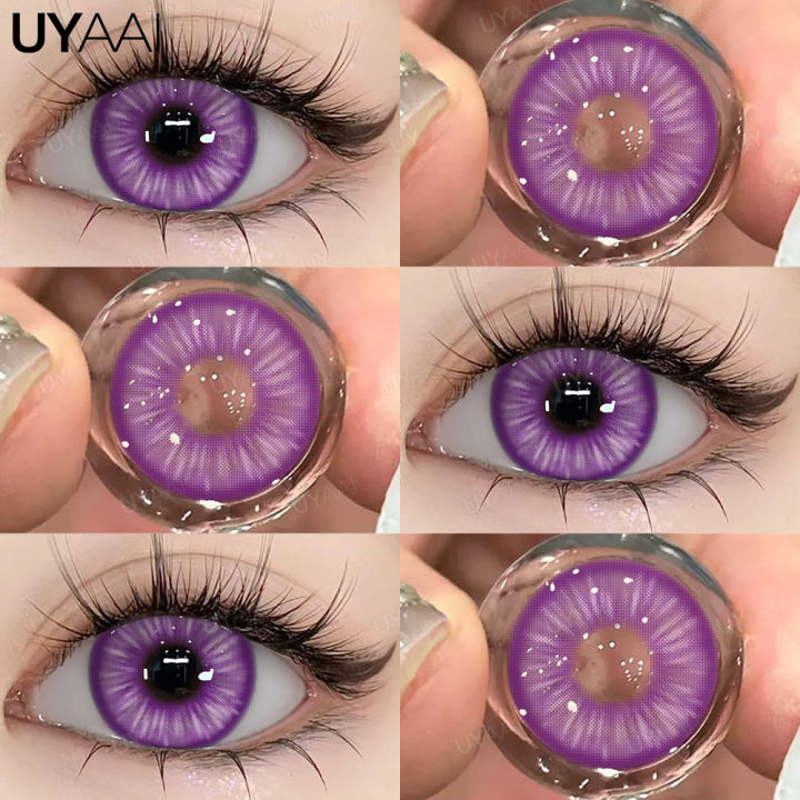 %E3%80%90HOT%E3%80%91%20UYAAI%201Pair%20Purple%20Colored%20Contact%20Lenses%20For%20Eyes%20Natural%20Yearly%20Makeup%20Fashion%20Purple%20Series%20Party%20New%20Style%20Gloss%20Eyes%20Violet%20-%20Image%202