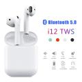 i12 TWS with Bluetooth Headset Earphone Sport and Touch Control. 