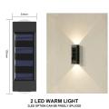 Outdoor Decoration Courtyard Garden Home Light Solar Waterproof Outdoor Wall Light Solar UP & Down Lighting Sunlight. 