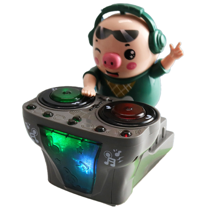 DJ Rock Pig Children Toys Rock Pig Children'S Electric Toys Light Music Fun Electronic Doll Pig Waddles Dances Musical Toys