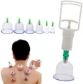 6pcs Cupping Cup,Professional Cupping Therapy Set Plastic Vacuum Suction Cup with Hand Pump for Back Neck Pain. 