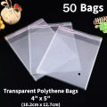 Flyers Transparent Self Sealing Bags Bundle of 50 Flyers Small Poly OPP Clear Transparent 4 X 5 inches Polythene Bags Plastic Bags Self Adhesive Cookie Packing Materials Candy Daraz Flyers Packaging Jewelry Gift Packing Cellophane Bag. 