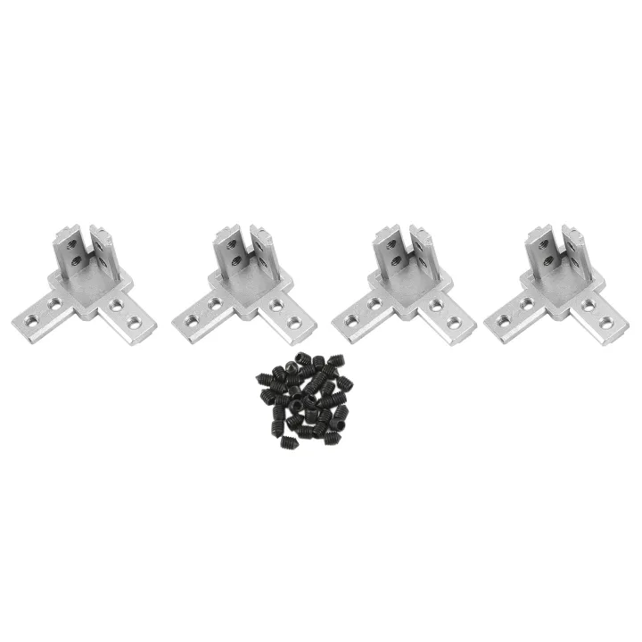 4-Pack 3030 Series 3-Way End Corner Bracket Connector,With Screws ...