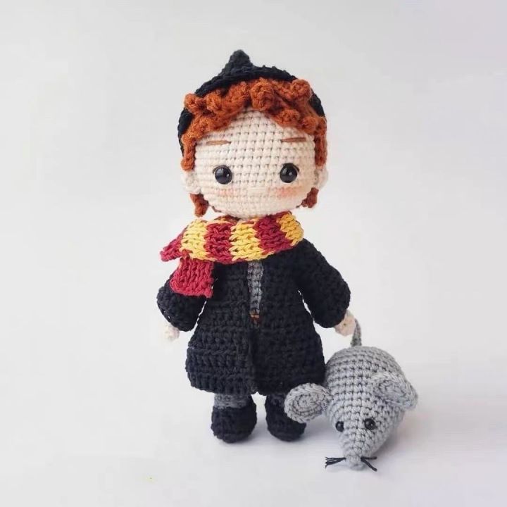 Crochet%20Wool%20Couple%20Doll%20Harry%20Potter%20Harry%20Potter%20Ron%20Creative%20DolldiyHandmade%20Material%20Kit%20Cotton%20-%20Image%205