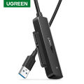 UGREEN SATA to USB 3.0 USB C Adapter Cable for 2.5" SSD and HDD Hard Drive Adapter 5Gbps Support SATA III UASP Compatible with Samsung Sea'gate San'Disk Hitachi Toshiba, PS3, PS4, Xbox, PC, Rou'ter. 