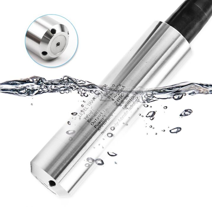 Depth Measuring Sensor Water Depth Measuring Instrument IP68 Submersible Water Level Sensor DC ...