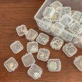 10PCS Mini Storage Box Transparent Square Plastic Box Empty Case with Lid Jewelry Packaging Storage for Tiny Bead Jewelry Earplugs Pills or Any Other Small Craft Gadgets GENGLI. 