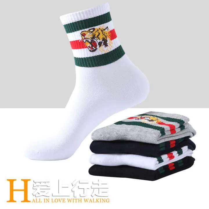 Embroidered%20tiger%20socks%20casual%20sports%20men's%20socks%20Business%20classic%20striped%20sock%20-%20Image%203