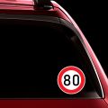 B-0075 Speed Limit 80 Km 16 Cm Self-Adhesive Decal Car Sticker Waterproof Auto Decors. 