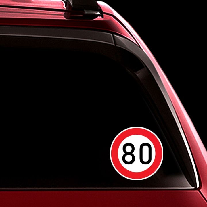 B-0075%20Speed%20Limit%2080%20Km%2016%20Cm%20Self-Adhesive%20Decal%20Car%20Sticker%20Waterproof%20Auto%20Decors%20-%20Image%203