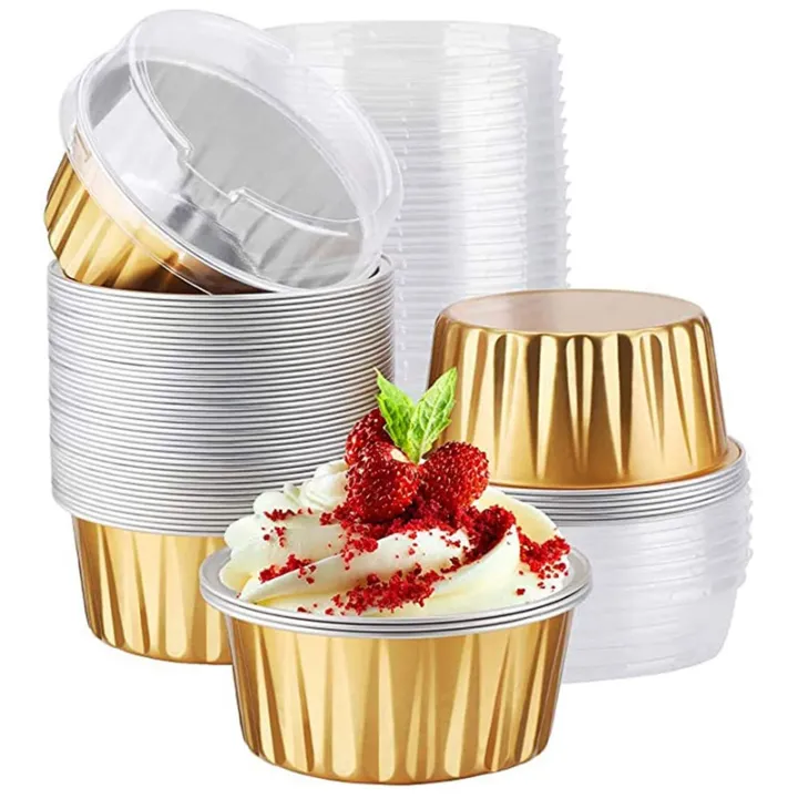 Dessert%20Cups%20With%20Lids%20Gold%20Aluminum%20Foil%20Baking%20Cups%20Holders%20Cupcake%20Bake%20Utility%20Ramekin%20Clear%20Pudding%20Cups%20-%20Image%203