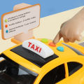 Car Sound Effects Taxi Toy Fun Festive Mini Taxi Toy with Lights Music Perfect Gift for Kids' Birthdays Christmas. 