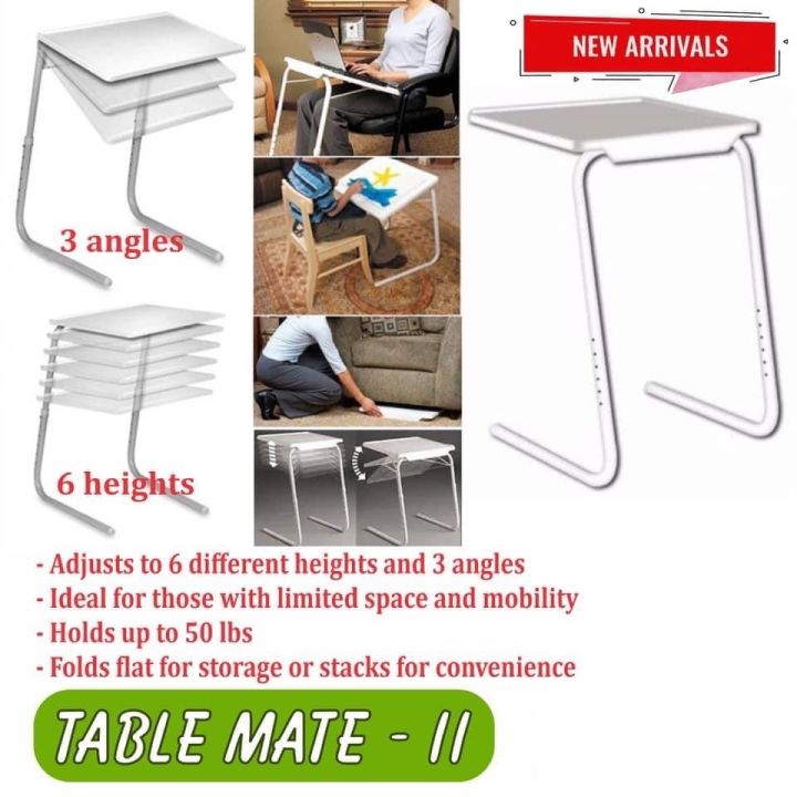 White%20Adjustable%20Portable%20Table-Mate%20II%20Tray%20Holder%20Large%20Folding%20Adjusting%20Convenient%20Move%20Moveable%20Table%20for%20Laptop%20Breakfast%20Food%20Cup%20Plate%20Paper%20Documents%20TV%20Television%20Electric%20Devices%20Work%20from%20Home%20Office%20Hospital%20Room%20Bed%20Kitchen%20Living%20Lifestyle%20-%20Image%209