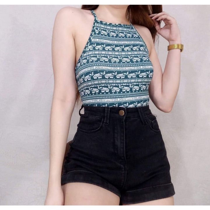 %E2%9D%A7%E2%9C%91%20Kathryn%20Elephant%20Print%20Halter%20Top%20Top%20/Croptop%20Xs%20To%20Small%20Genelle23%20-%20Image%208