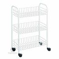 3-Tier Rolling Utility Cart (Small) – Mobile Storage Rack for Kitchen, Bathroom, or Bedroom Organization. 
