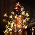 2/3M Bee Shaped LED String Lights Honeybee Flexible Cute Animal Atmosphere Lamp Portable Waterproof Fairy Light Christmas Garlands. 