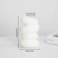 Household Plastic Flower Vase Imitation Ceramic Spiral Design Flower Pot Modern Nordic Style Flower Arrangement Home Decoration. 