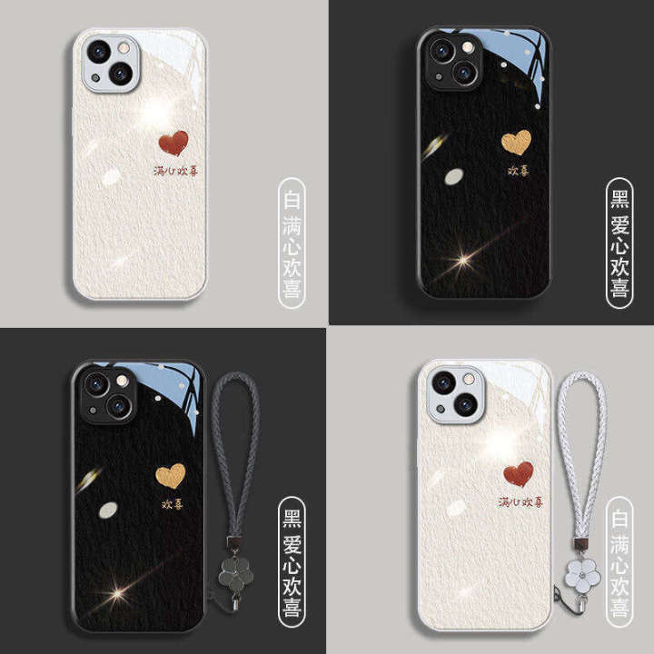 Full%20of%20Joy%20Compatible%20with%20Apple%2015%20Phone%20Case%20Metallic%20Paint%20Glass%20iPhone%2014%20Pro%20Max%20Couple%20Heart%20Oil%20Painting%20-%20Image%202