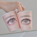 20 s Practice Lashes Paper Cups Eyelash Extensions Training Makeup Kits Practice Plate Making Paper Cup False Eyelash Tool. 