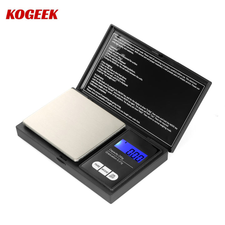 KOGEEK Portable Digital Scale 1000g/0.1g,500g/0.01g,200g/0.01g High ...