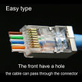 Xintylink Rj45 Connector Cat6 Cat 6 Plug 8p8c Stp Rg Rj 45 Lan Shielded Sftp Ftp Network Ethernet Cable Jack Modular 1.2mm Hole. 