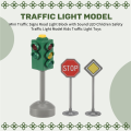 Mini Traffic Signs Road Light Block with Sound LED Children Safety Traffic Light Model Kids Traffic Light Toys. 