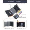 credit card holder wallet anti-theft brush retro PU leather bank document bag. 