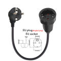 【Folio & Light】Power Extension Cord Male Plug To Female Socket Adapter Power Cable Italy Au Eu Uk Plug To Eu Socket European Travel Conversion. 
