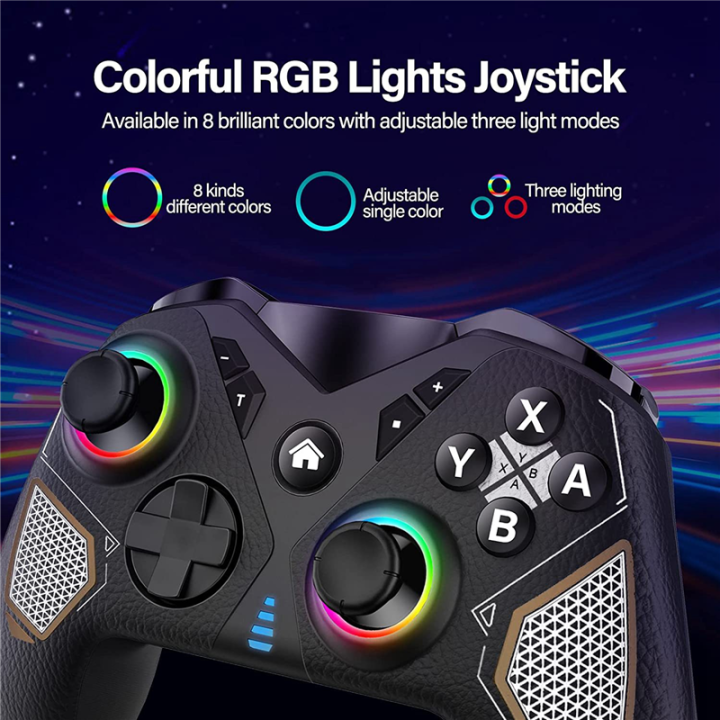 Plastic%20Wireless%20Gamepad%20Controller%20for%20Nintendo%20Switch/Lite/OLED,%20Switch%20Game%20Controller%20with%20LED%20Light/Wakeup/Turbo%20-%20Image%203