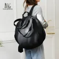LouisWill Women’s Backpack Shoulders Bag Waterproof Nylon Bag Large Capacity Backpack Round Bag Laptop Backpack Casual Zipper Packs Multiple Pockets For Girls Teens Women’ Fashion. 