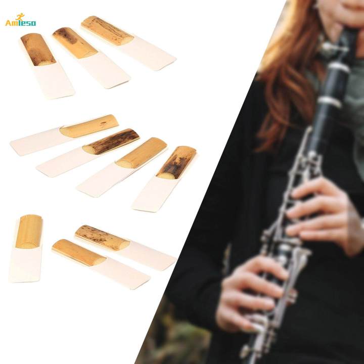 High Quality Reeds Sax 10 Pieces Alto Saxophone Reeds Strength 2.5 Durable Quality Sound ...