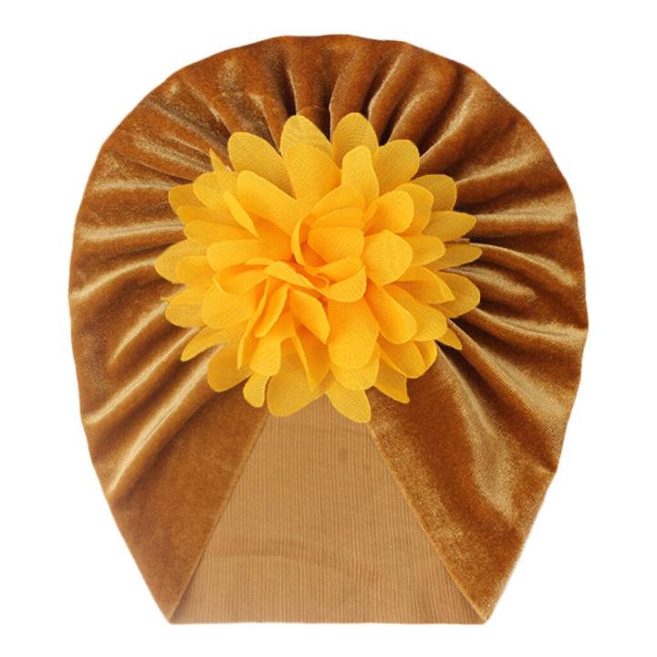 Golden%20Velvet%20Baby%20Turban%20Hat%20Big%20Flower%20Baby%20Girl%20Beanie%20Cap%20Soft%20Kids%20Children%20Infant%20Spring%20Autumn%20Hats%20Bonnet%20-%20Image%206