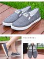 【ALLGOOD】Denim canvas shoes, men's trend running shoes, spring new casual sports shoes, men's. 