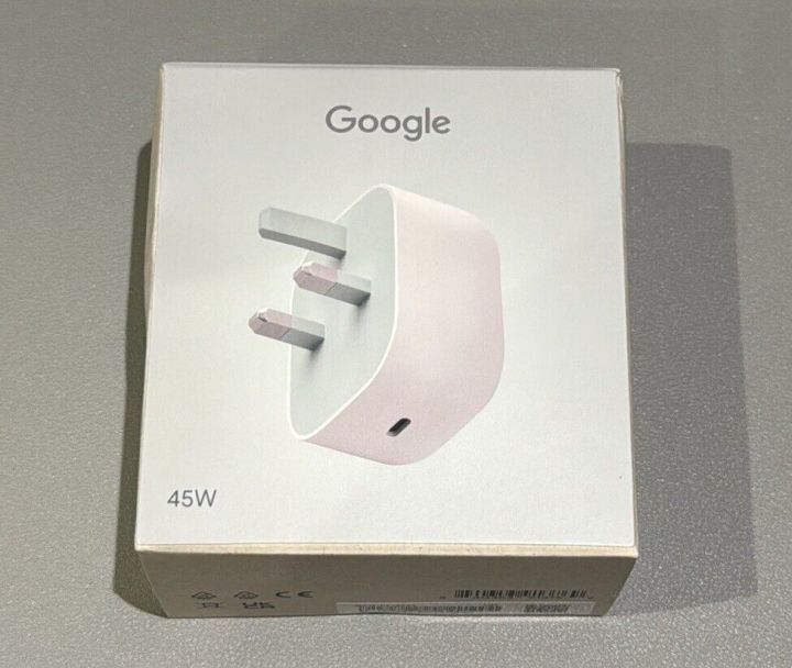 Google 45W USB-C Power Charger - Fast-Charging Pixel Phone Charger - Compatible with Google Products and Other USB-C® devices - Snow