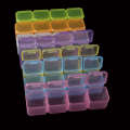 28 Grid Slot Clear Plastic Jewelry Beads Weekly Tablet Medicine 7-Day Pill Box Organizer Storage Container Compartments with Divider Case. 