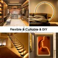 Auoyo 2835 LED Strip Lights Warm White LED Lights String Lighting Flexible Strip Light B lue to oth Non Waterproof Indoor Decoration Strip Lights 2M/5M. 