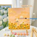 Digital Oil Painting diy Children's Decorative Painting Hand Painted Landscape Oil Painting Student Hand-Colored Texture Painting. 