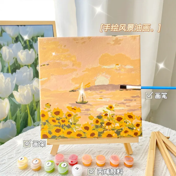 Digital%20Oil%20Painting%20diy%20Children's%20Decorative%20Painting%20Hand%20Painted%20Landscape%20Oil%20Painting%20Student%20Hand-Colored%20Texture%20Painting%20-%20Image%203